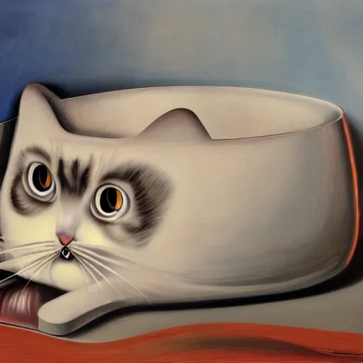 Prompt: kitty litter box, salvador dali\'s art style, 4k