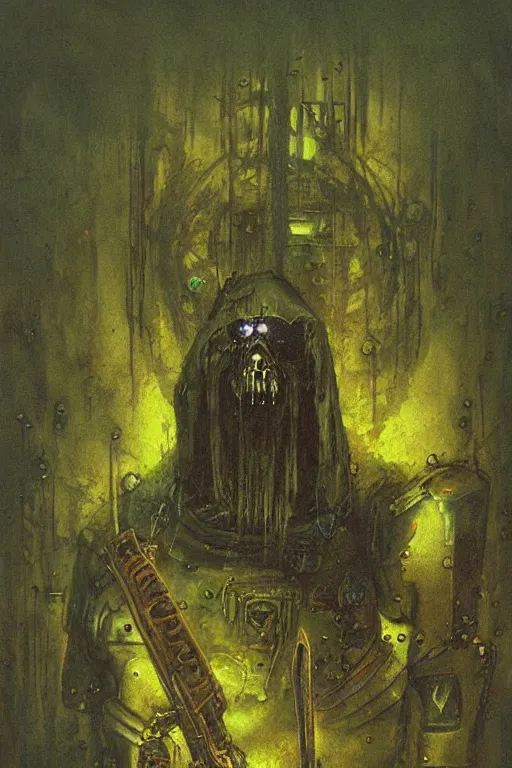 Image similar to warhammer 4 0 k cyberpunk cultist by beksinski, high detail hyperrealistic