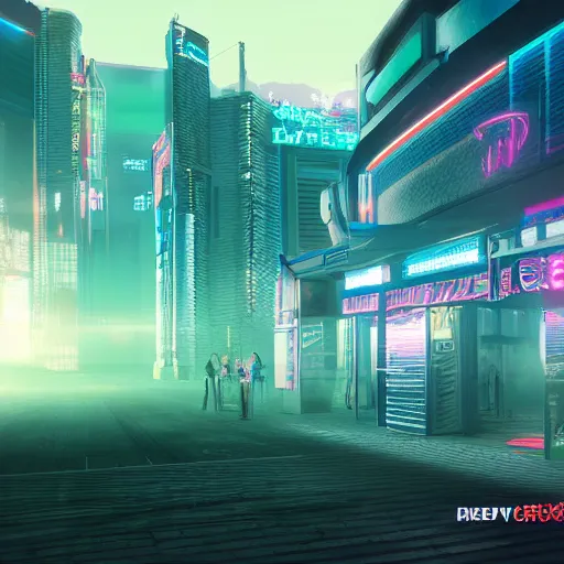 Image similar to vaporwave cyberpunk photorealistic in elden ring setting