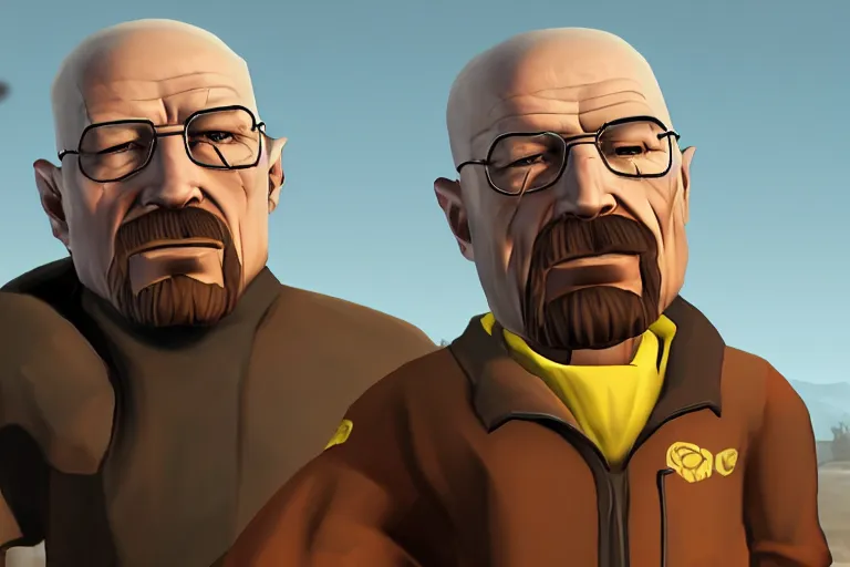 Image similar to Walter White is Heavy from Team Fortress 2