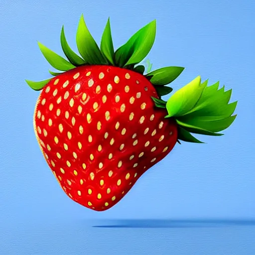 Image similar to Goro Fujita ilustration freshly cut strawberry, fluffy fruit full of liquid and freshly picked flavor, painting by Goro Fujita, sharp focus, highly detailed, ArtStation