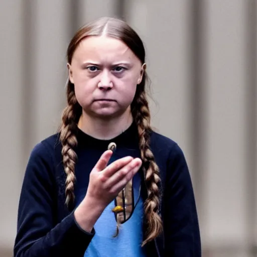 Prompt: greta thunberg displeased about many things