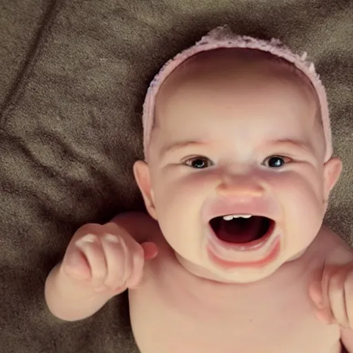 Prompt: just a photo of a normal baby. nothing untoward or sinister about it, they're just entirely normal and uninteresting. nothing weird or spooky or anything like that. i dunno, the baby could be laughing or that but that's about the only thing interesting to that photo. please, stable diffusion, i'm begging. uhd high def