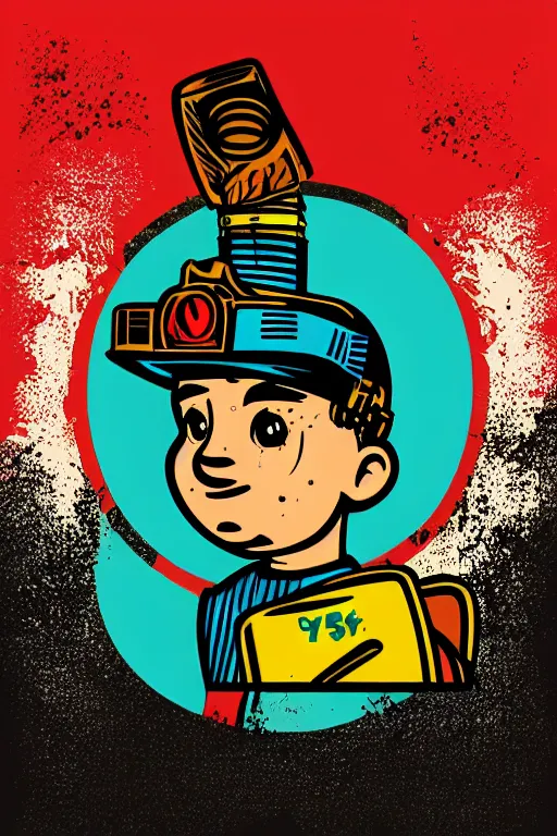 Image similar to fallout 7 6 retro futurist illustration art by butcher billy, sticker, colorful, illustration, highly detailed, simple, smooth and clean vector curves, no jagged lines, vector art, smooth andy warhol style