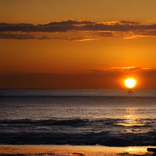 Image similar to Two people jump on the seashore in the sunset rays , twilight