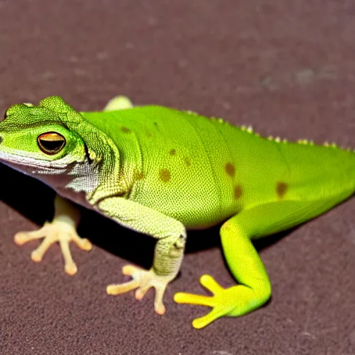 Prompt: gecko wearing hat