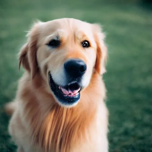 Image similar to golden retriever, dog, depth of field, centered, photo