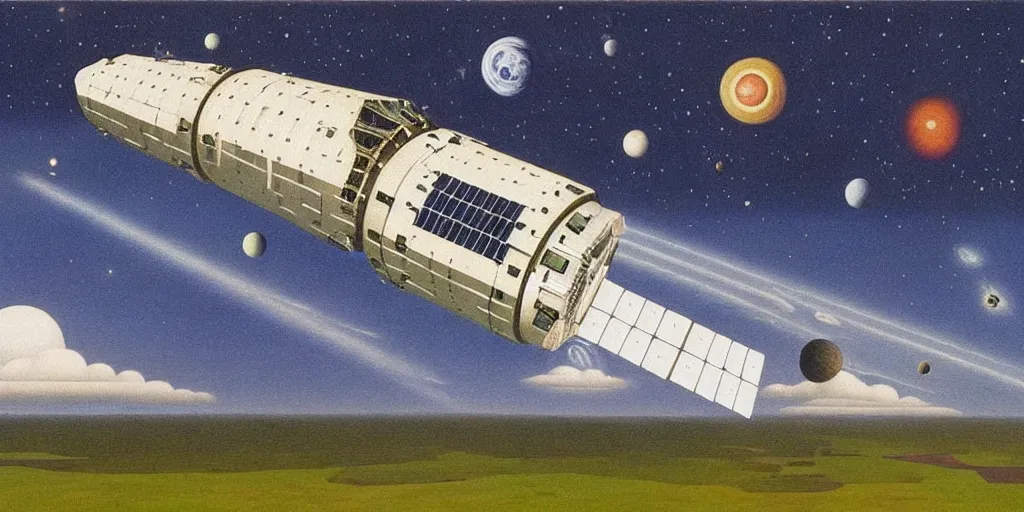 Image similar to a space station by david inshaw. hd