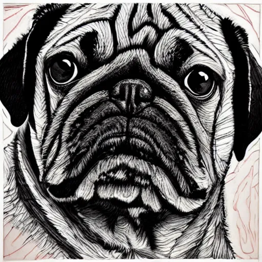 Prompt: pug by Ed Fairburn