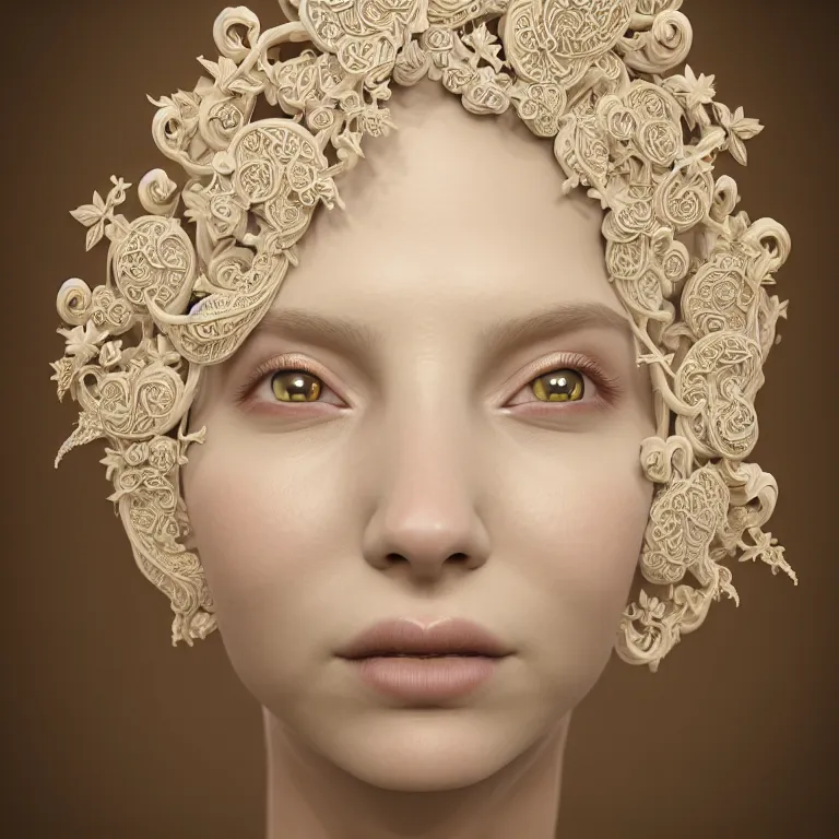 Image similar to wonderful princess of cream vines with a cream skin, ornate 8 k gorgeous intricate cream detailed, accent white lighting, dramatic light, octane render