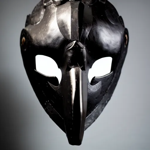 Image similar to mask of raven - god, studio photo
