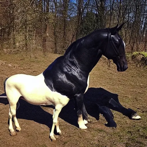 Prompt: “ein Hund, der auf einem Pferd reitet”