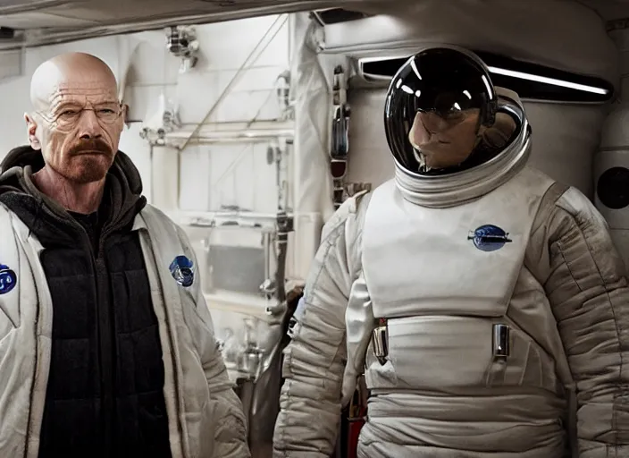 Image similar to film still of Walter White as Cooper in Interstellar, 4k