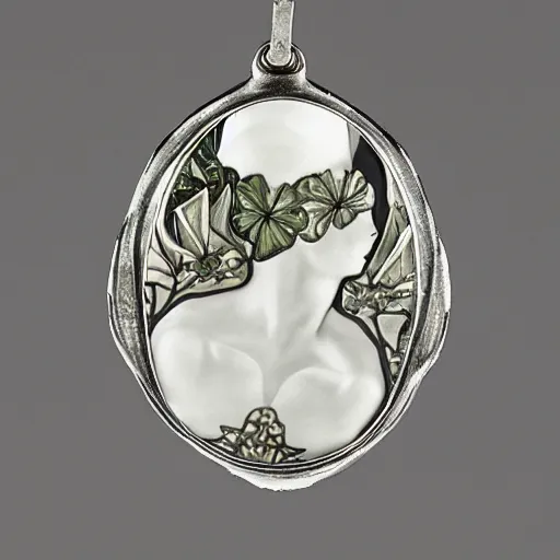 Prompt: hyperrealistic botanical artnouveau construction rene lalique jewelry