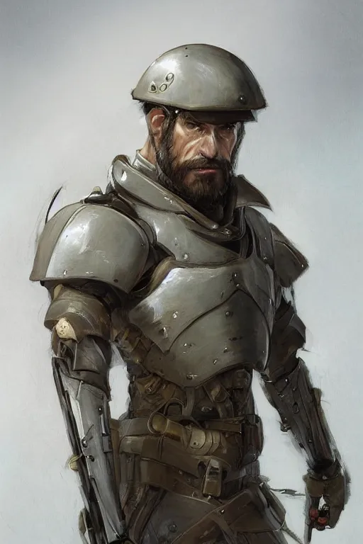 Prompt: a professionally painted portrait of John TotalBiscuit Bain, clothed in military armor, olive skin, long dark hair, beautiful bone structure, symmetrical facial features, intricate, elegant, digital painting, trending on Artstation, concept art, smooth, sharp focus, illustration, from Metal Gear by Ruan Jia and Mandy Jurgens and Artgerm and William-Adolphe Bouguerea, award winning