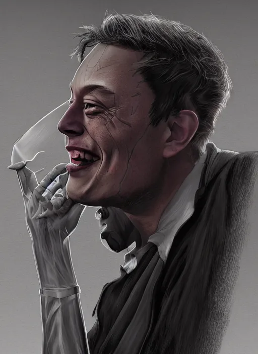 Image similar to elon musk as frankenstein, detailed digital art, trending on Artstation