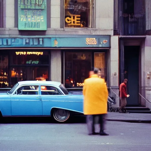 Prompt: beautiful analog street photography in new york, 1 9 6 0 s, photographed on ektachrome film, featured on unsplash, photographed on expired film