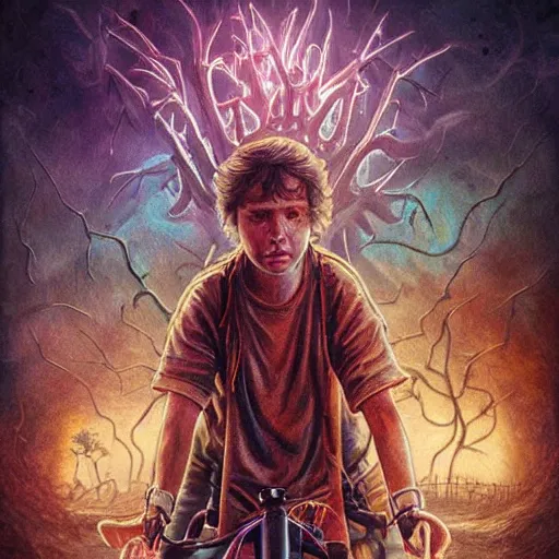 Image similar to vecna from stranger things, artstation hall of fame gallery, editors choice, #1 digital painting of all time, most beautiful image ever created, emotionally evocative, greatest art ever made, lifetime achievement magnum opus masterpiece, the most amazing breathtaking image with the deepest message ever painted, a thing of beauty beyond imagination or words