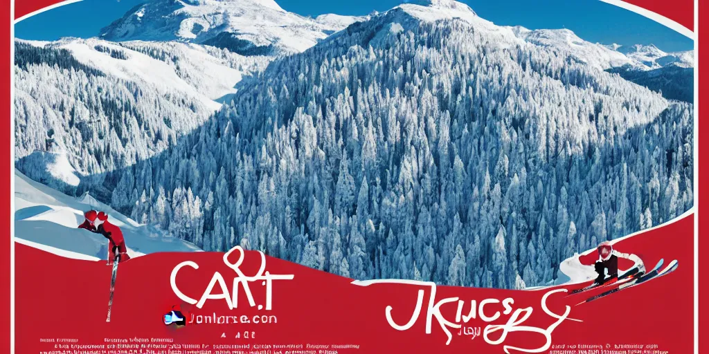 Image similar to poster for a ski resort