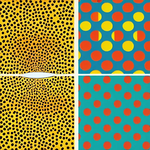 Image similar to minimalist posters in the style of yayoi Kusama, inspired by Japan