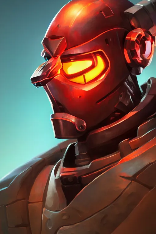 Image similar to epic mask helmet robot ninja portrait stylized as fornite style game design fanart by concept artist gervasio canda, behance hd by jesper ejsing, by rhads, makoto shinkai and lois van baarle, ilya kuvshinov, rossdraws global illumination radiating a glowing aura global illumination ray tracing hdr render in unreal engine 5