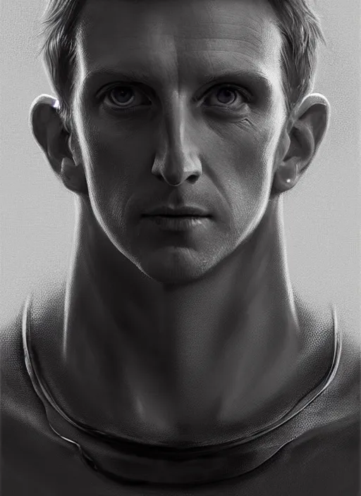 Image similar to mark zukerberg as male android!!!, pale, lifeless, portrait, intricate, elegant, highly detailed, digital painting, artstation, concept art, wallpaper, smooth, sharp focus, illustration, art by h. r. giger and artgerm and greg rutkowski and alphonse mucha