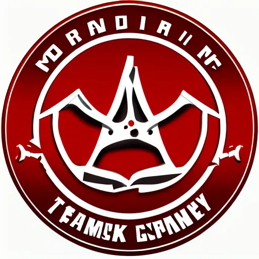 Image similar to modern logo of a tank for a game company. red