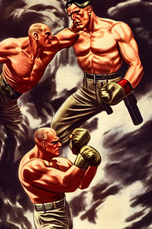 Image similar to vintage photograph of doc savage punching hitler clear detail, photorealistic, hd, 8 k resolution, award winning photo, epic digital art