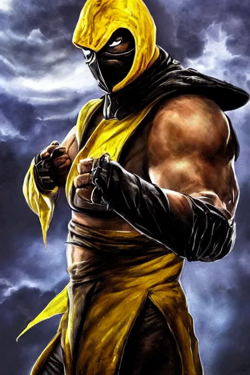 Image similar to scorpion from mortal kombat