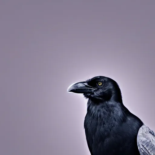 Prompt: A portrait of a crow dressed as a wizard, UHD, 4K