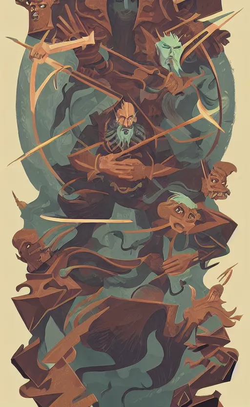 Image similar to powerful wizard, dungeons and dragons by simon kennedy, studio muti