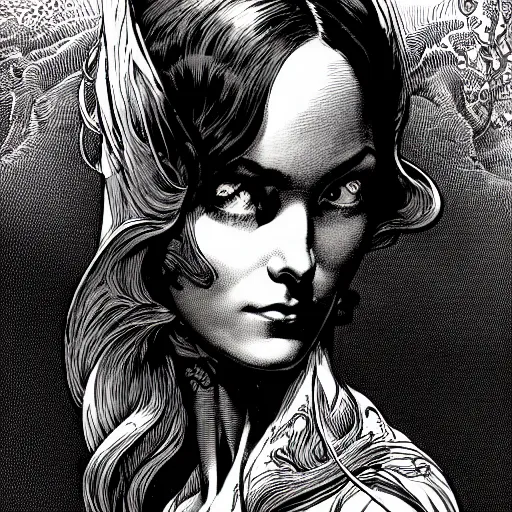 Prompt: portrait soft light, by bernie wrightson and jillian eng and joe fenton, inspired victorian sci - fi, etching, fine, sharp high detail,