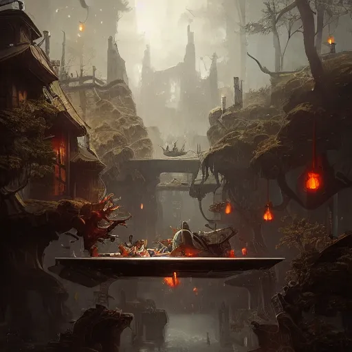 Image similar to wonderful board of a table game, highly detailed, illustration, fantasy art, in the style of greg rutkowski, epic, fantasy, intricate, hyper detailed, artstation, concept art, smooth, sharp focus, ray tracing