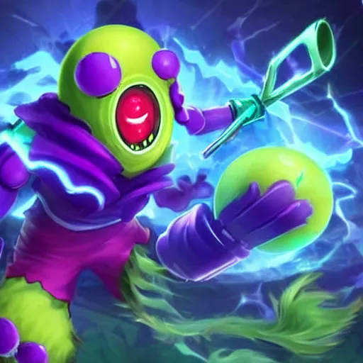 Prompt: tennis ball monster in league of legends