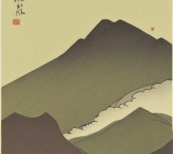 Image similar to mountains by feng zikai yun shouping
