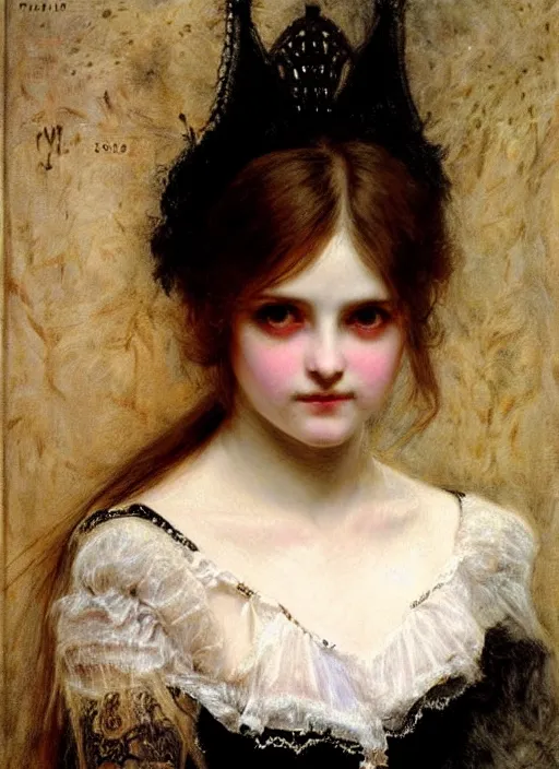 Prompt: ( gothic # ) princess!! portrait. by william henry hunt * *!!, highly detailded