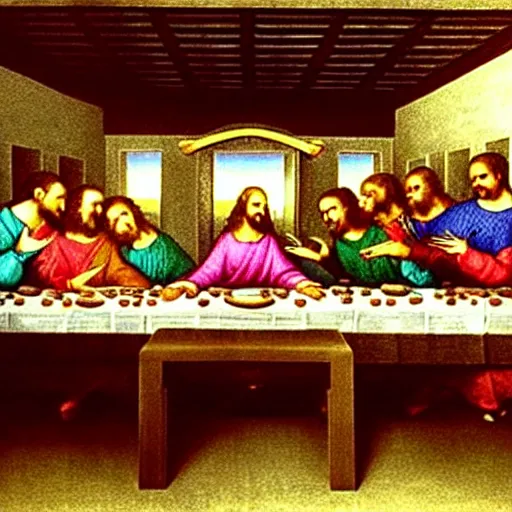 Prompt: the last supper as a aertsen pieter painting