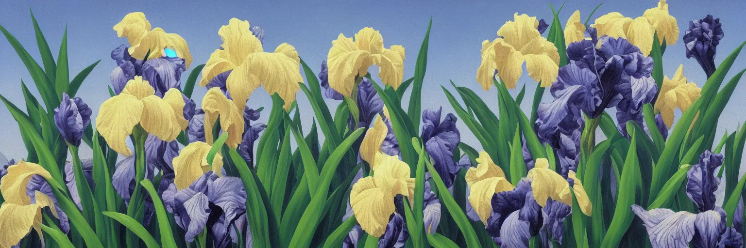 Image similar to iris flower painting magritte