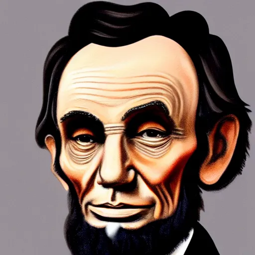 Prompt: portrait of abraham lincoln in oil paints