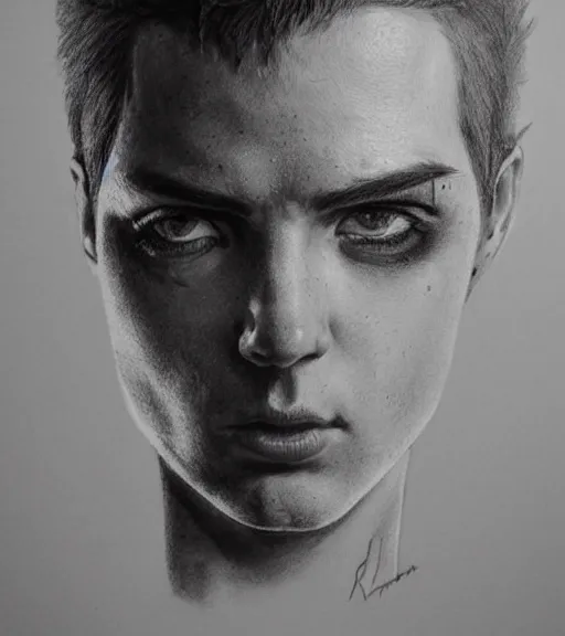 Prompt: fireman _ jeck, beautiful piercing eyes, realistic face, black and white drawing, in the style of greg rutkowski, fantasy, amazing detail, epic, intricate, elegant, smooth, sharp focus