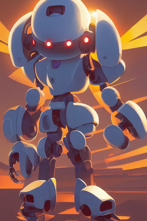 Image similar to metabots medabots medarotto medarot robot minimalist comics, behance hd by jesper ejsing, by rhads, makoto shinkai and lois van baarle, ilya kuvshinov, rossdraws global illumination ray tracing hdr radiating a glowing aura