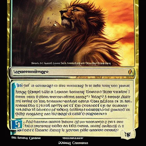 Image similar to magic the gathering card called lion's share