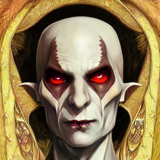 Prompt: nosferatu biggest popstar, closeup, d & d, fantasy, intricate, elegant, highly detailed, digital painting, artstation, sharp focus, fantasy art, illustration, 8 k, art by artgerm and greg rutkowski and alphonse mucha