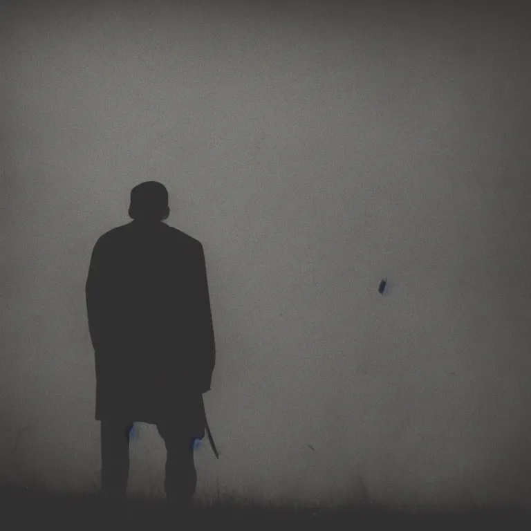 Prompt: lonely old man, cinematic, dark, creepy