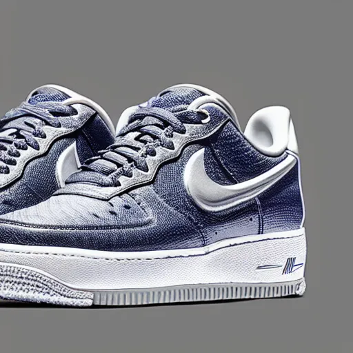 Prompt: nike airforce 1 made of diamond stones,