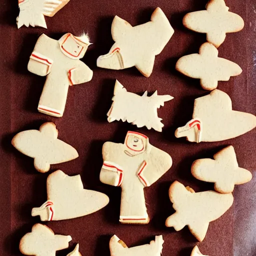 Prompt: baking gingerbreads with shape of donald trump, sharp detail, intricate detail, highly detailed