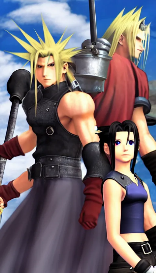 Image similar to the two complementary forces that make up all aspects and phenomena of life, from Final Fantasy VII