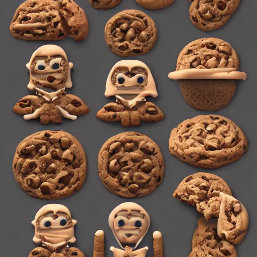 Image similar to man made from cookie, baking artwork, extremely detailed, 8k, trending on Artstation