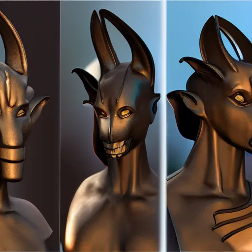 Prompt: anubis, crystall, head, unreal 5, detailed