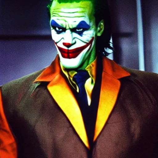 Prompt: Arnold Schwarzenegger as The Joker